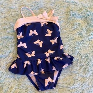Body Zone Baby Girl Butterfly Swimsuit Size 12M